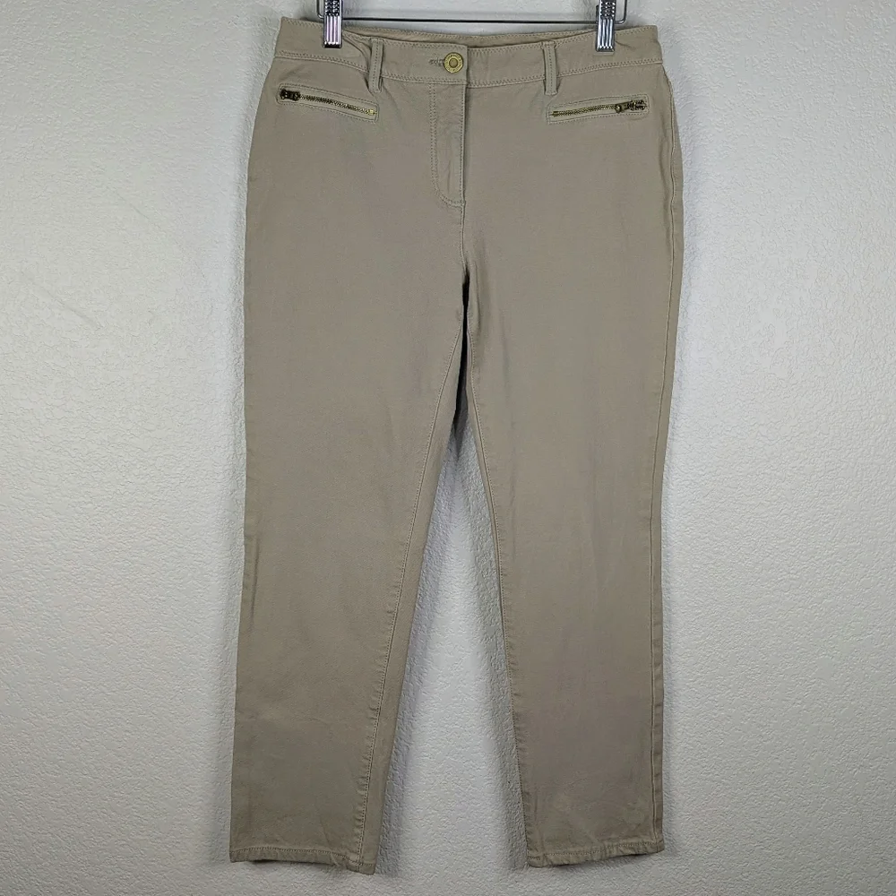 Chico's So Slimming Stretch Ankle/Cropped Leg Pant Tan Size‎ 0.5 (Sm6)